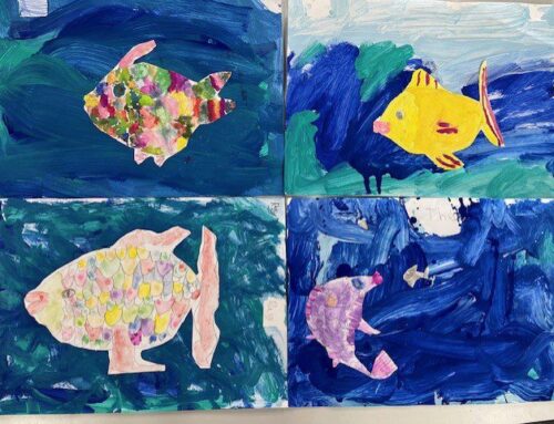 Year 2 Rainbow Fish Artwork