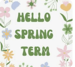 Welcome Back Spring 1 Letter