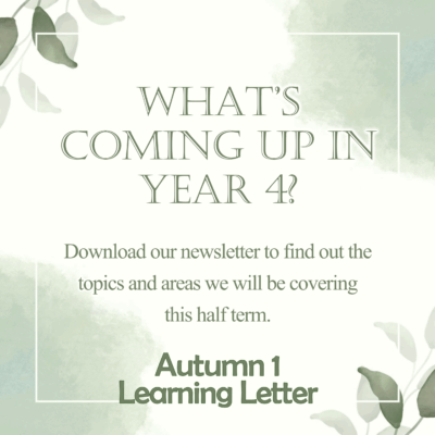 Year 4 Learning Letter - Autumn 1